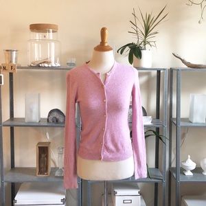 J.Crew 100% Wool Pretty in Pink Cardigan